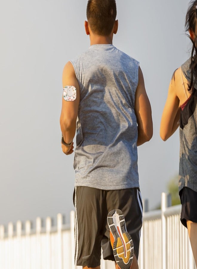 XIHIRCD ١٠ قطع من اللصقات اللاصقة لجهاز Dexcom G7، أغطية مستشعر مراقبة الجلوكوز المستمر قابلة للتنفس بتصميم شجرة عيد الميلاد، ملصقات مقاومة للماء لمستشعر Dexcom - Image 5